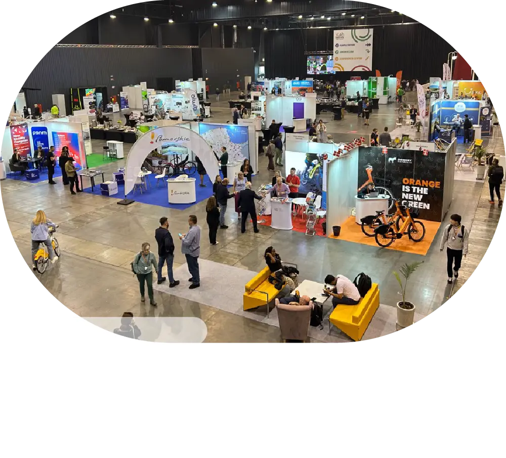 Velo-city展示会場の様子